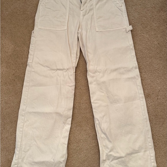 American Eagle Outfitters Pants - American Eagle Women's Cream Cargo Pants